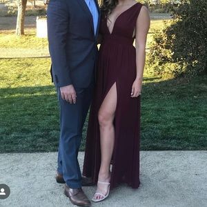 Lulu’s Heavenly Hues Maxi Dress - Burgundy